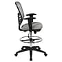 Flash Furniture Mesh Ergonomic Drafting Chair with Adjustable Foot Ring and Lumbar Support, Light Gray/Black (HL00011CBKLTGY)~#|#~sp152886192_sc7