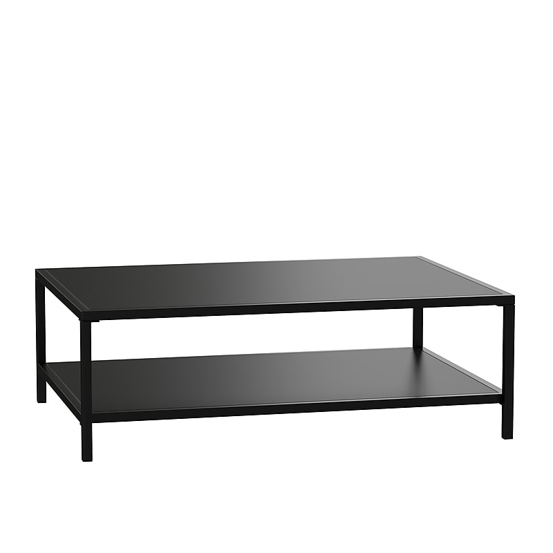 Flash Furniture Brock Commercial Grade 2-Tier Outdoor Patio Coffee Table (XUT6R60USO2TBK) image 1