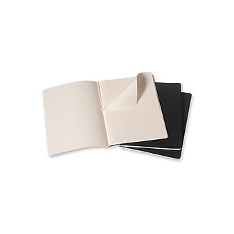 Moleskine Cahier Journal, 7.5" x 9.75", Narrow Ruled, Black, 120 Pages, 3/Pack (705014)