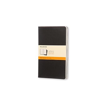 Moleskine Cahier Soft Cover Journal, 5" x 8.25", Black, 3/Pack (704956)