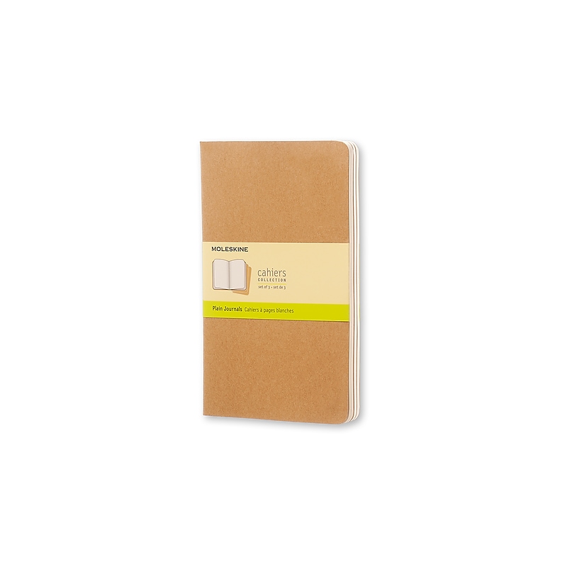 Moleskine Cahier Cardboard Journal, 5" x 8.25", Kraft Brown, 3/Pack (QP418F) image 1