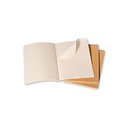 Moleskine Cahier Journals Kraft Brown, Blank 7 1/2 In. X 9 3/4 In. Pack Of 3, 120 Pages Each [Pack Of 3] (3PK-9788883705069)