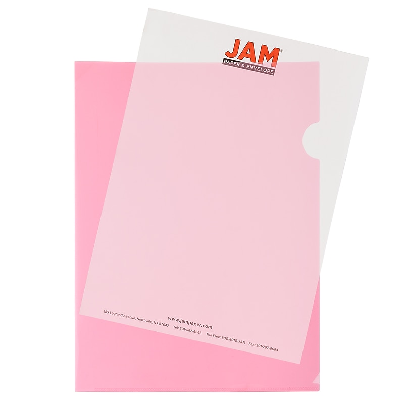 JAM Paper Plastic Sleeves, 9" x 12", Red, 12/Pack (2226316989) image 1