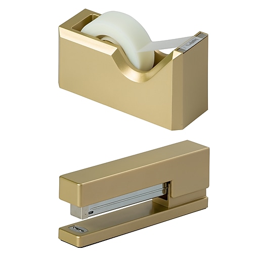 1-Inch Core Clear Acrylic Gold Tape Dispenser Stapler Scissors Set with  Tape 24/6 Rose Gold Staples, Acrylic Scissors Stationery Desk Stapler Office  Supplies (Gold) - Yahoo Shopping
