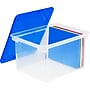 Storex File Storage Box with Snap-On Lid, Letter/Legal Size, Clear/Blue (STX61508U01C)~#|#~sp153053795_sc7