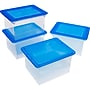 Storex File Storage Box with Snap-On Lid, Letter/Legal Size, Clear/Blue (STX61508U01C)~#|#~sp153053797_sc7