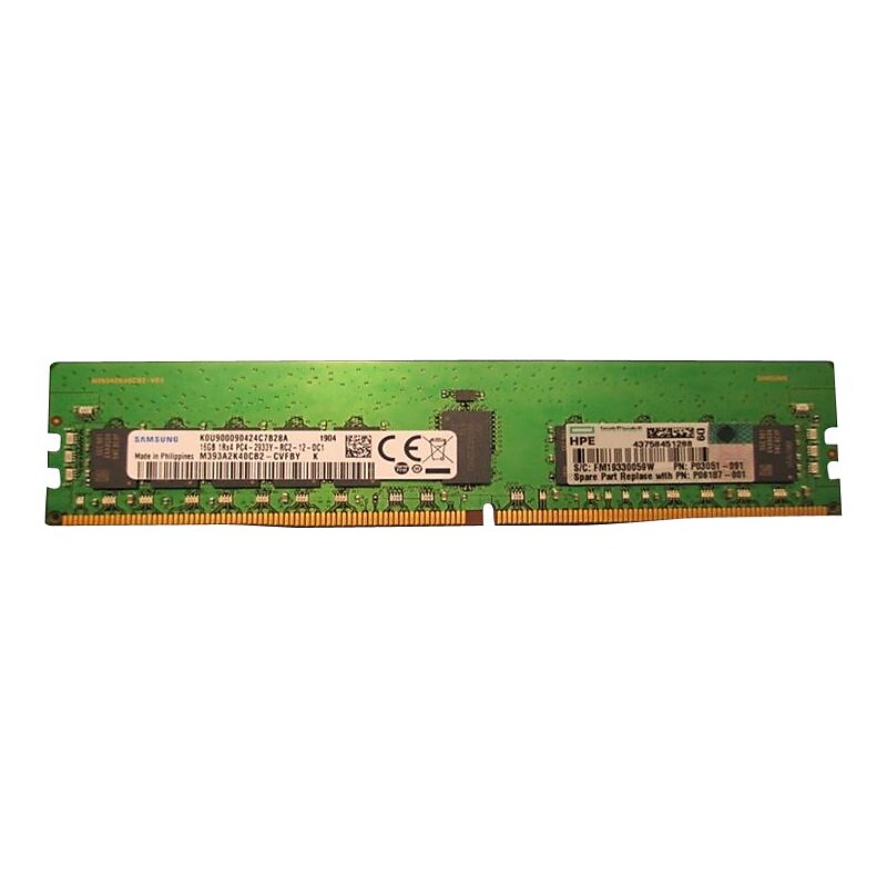 HPE SmartMemory 16GB DDR4 RDIMM 288-pin DRAM Memory (P06187-001) image 1