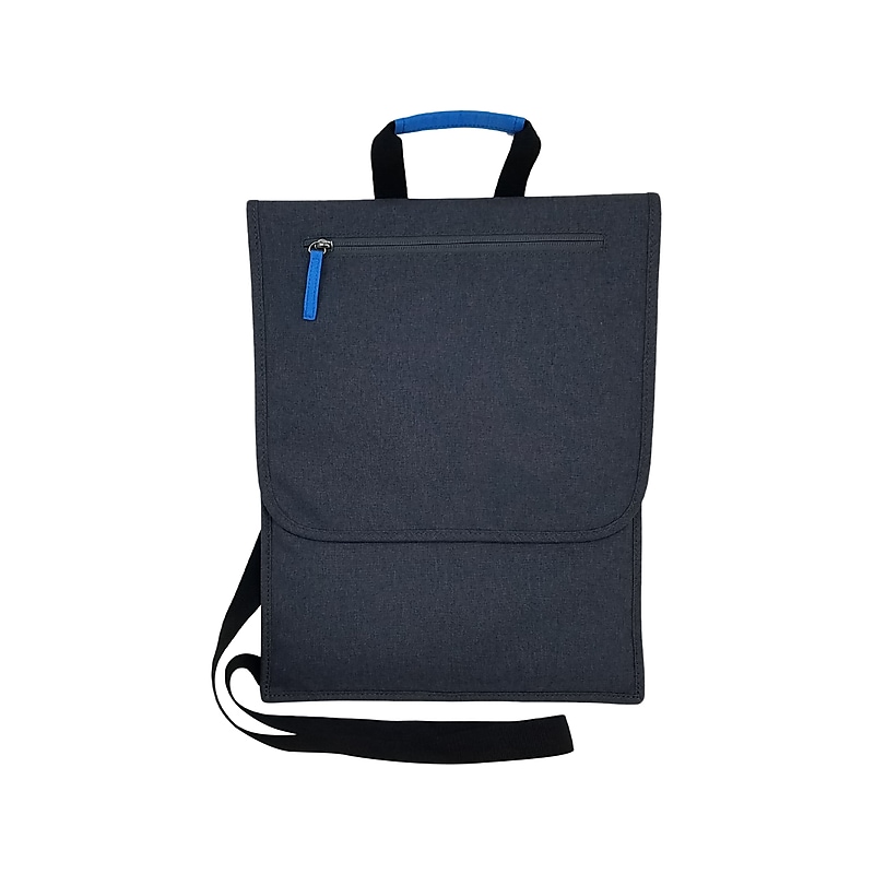 SO-MINE 14" Polyester Laptop Bag, Charcoal/Cobalt (SM454) image 1