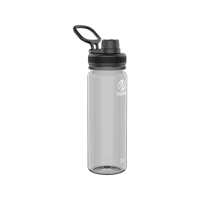 Takeya Tritan Plastic Water Bottle, 24 oz., Stormy Black (50404) image 1
