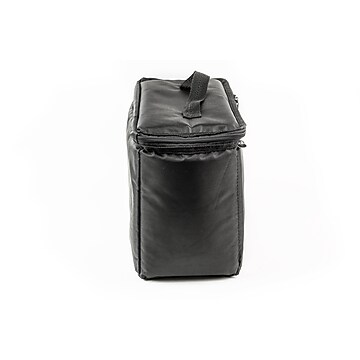 AutoExec 9.5"H x 6"D x 13"W Solid Vinyl Cooler Bag, Black (CoolerBag-01)