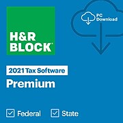 H&R Block Premium 2021 for 1 User, Windows, Download (1516800-21Staples)