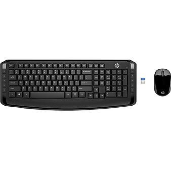 HP 300 Wireless Keyboard and Mouse Combo, Black (3ML04AA#ABL)
