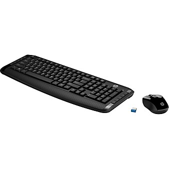 HP 300 Wireless Keyboard and Mouse Combo, Black (3ML04AA#ABL)