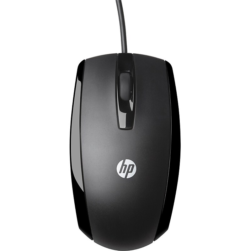 HP X500 Ambidextrous Optical USB Mouse, Black (E5E76AA#ABA) image 1