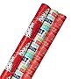 JAM Paper Christmas Wrapping Paper, 25 Sq. ft. x 30", Christmastime Set, 3 Rolls/Pack (165F3ChrTm)~#|#~sp153627176_sc7