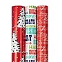 JAM Paper Christmas Wrapping Paper, 25 Sq. ft. x 30", Christmastime Set, 3 Rolls/Pack (165F3ChrTm)~#|#~sp153627178_sc7