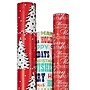 JAM Paper Christmas Wrapping Paper, 25 Sq. ft. x 30", Christmastime Set, 3 Rolls/Pack (165F3ChrTm)~#|#~sp153627181_sc7