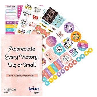 Avery Variety Pack Planner Stickers, Assorted Colors, 1,820/Pack (6780)