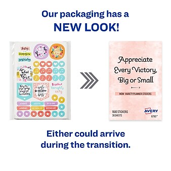 Avery Variety Pack Planner Stickers, Assorted Colors, 1,820/Pack (6780)