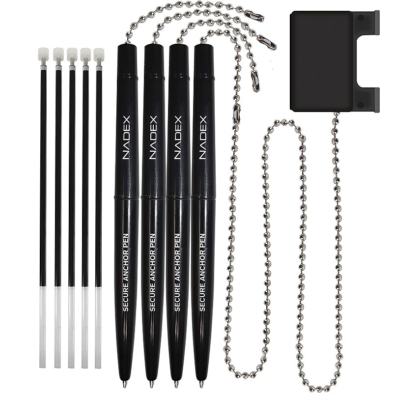 Nadex Coins Counter Top Pens, Medium Point, 0.7mm, Black Ink, 4/Pack (NWHNCC11134) image 1