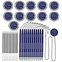 Nadex Coins Ball and Chain Security Pen Set, Blue, Dozen (NCS8-1205)~#|#~sp153636122_sc7