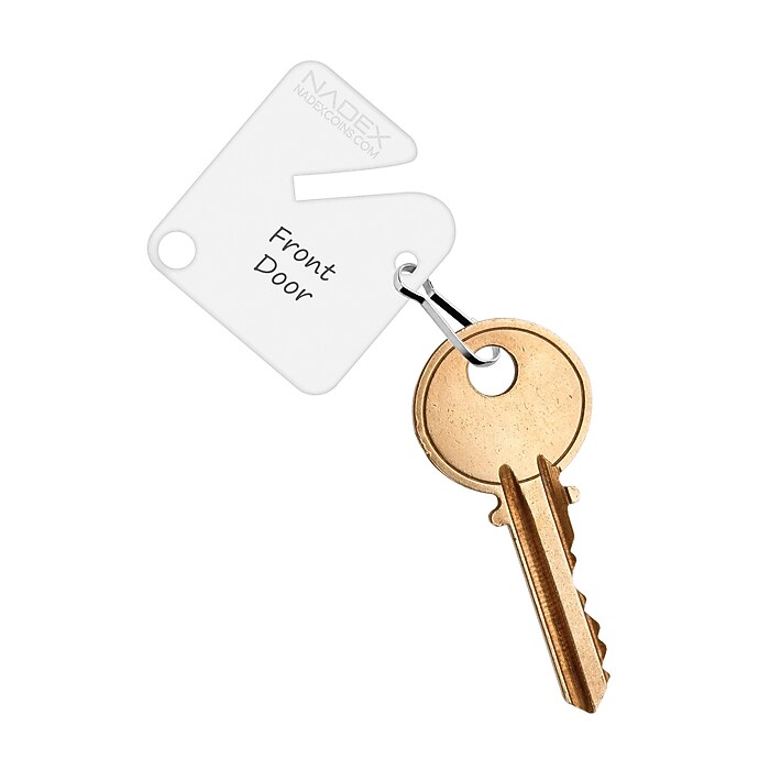 Nadex Coins Slotted Key Tags, 20 Pack, (NCS8-1148) | Staples