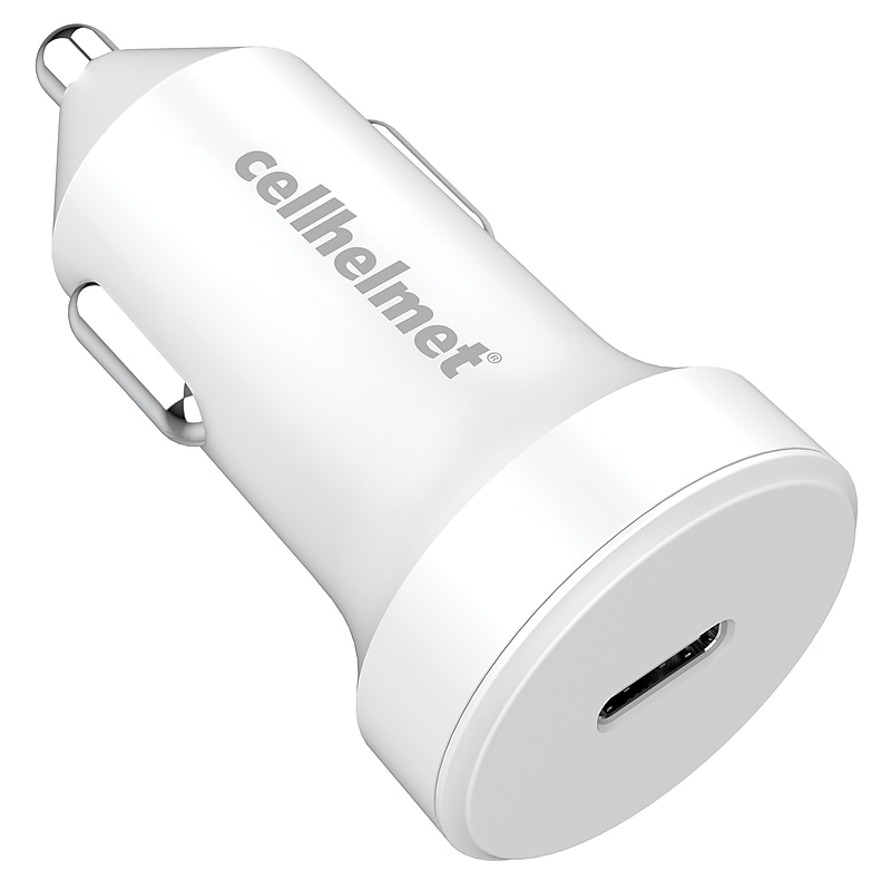 cellhelmet 20-Watt Single-USB Power Delivery Car Charger with USB-C to Lightning Round Cable, 3 Feet(CAR-PD-20W+R-LIGHT) image 1