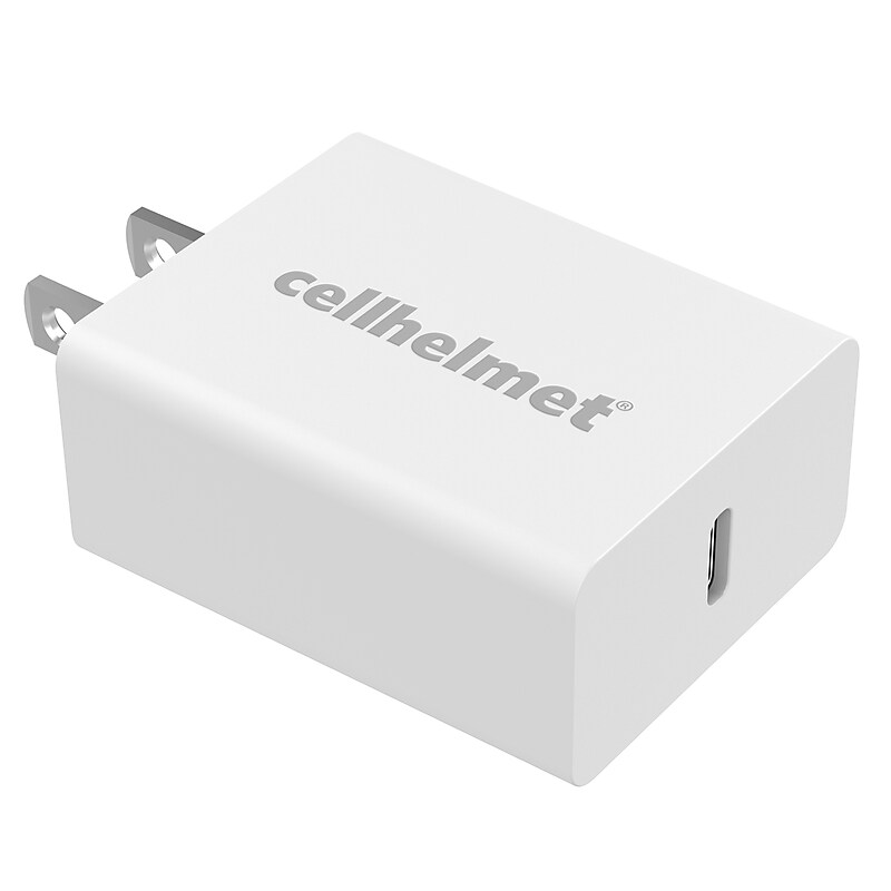 cellhelmet 20-Watt Single-USB Power Delivery Wall Charger with USB-C to Lightning Round Cable, 3 Feet (WALL-PD-20W+R-LIGHT) image 1