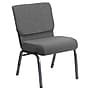 Flash Furniture HERCULES Series Fabric Stacking Church Chair, Gray/Silver Vein Frame (XUCH0221GYSV)~#|#~sp154567783_sc7