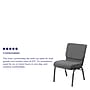 Flash Furniture HERCULES Series Fabric Stacking Church Chair, Gray/Silver Vein Frame (XUCH0221GYSV)~#|#~sp154567787_sc7
