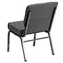 Flash Furniture HERCULES Series Fabric Stacking Church Chair, Gray/Silver Vein Frame (XUCH0221GYSV)~#|#~sp154567790_sc7
