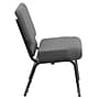 Flash Furniture HERCULES Series Fabric Stacking Church Chair, Gray/Silver Vein Frame (XUCH0221GYSV)~#|#~sp154567792_sc7