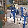 Flash Furniture Kai Contemporary Metal Slat Back Bar Stool, Blue (CH3132030GBBL)~#|#~sp154582772_sc7