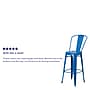 Flash Furniture Kai Contemporary Metal Slat Back Bar Stool, Blue (CH3132030GBBL)~#|#~sp154582776_sc7