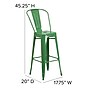 Flash Furniture Kai Contemporary Galvanized Steel Barstool, Green (CH3132030GBGN)~#|#~sp154582796_sc7