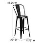 Flash Furniture Kai Contemporary Galvanized Steel Barstool, Black (CH3132030GBBK)~#|#~sp154583678_sc7