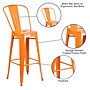 Flash Furniture Kai Contemporary Galvanized Steel Barstool, Orange (CH3132030GBOR)~#|#~sp154583686_sc7