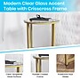 Flash Furniture Greenwich Collection End Table, Clear/Matte Gold (NANJH1786ET)~#|#~sp154583865_sc7