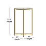 Flash Furniture Greenwich Collection End Table, Clear/Matte Gold (NANJH1786ET)~#|#~sp154583866_sc7
