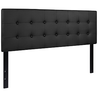 Flash Furniture HERCULES Series Queen Headboard Fabric, 61.5"W x 2.75"D x 42.25" - 54.75"H, Black (HGHB1705QBK)