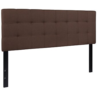 Flash Furniture HERCULES Series Queen Headboard Fabric, 61.5"W x 2.5"D x 41.75" - 54.25"H, Dark Brown (HGHB1704QDBR)