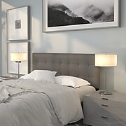 Flash Furniture HERCULES Series Queen Headboard Fabric, 61.5"W x 2.75"D x 42.25" - 54.75"H, Gray (HGHB1705QGY)