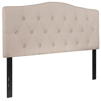 Flash Furniture HERCULES Series Full Headboard Fabric, 56.75"W x 3"D x 43.75" - 56.25"H, Beige (HGHB1708FB)