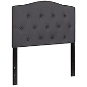 Flash Furniture HERCULES Series Twin Headboard Fabric, 39.25"W x 3"D x 43.75" - 56.25"H, Dark Gray (HGHB1708TDG)