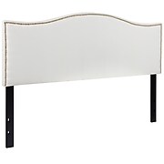 Flash Furniture HERCULES Series Queen Headboard Fabric, 61.5"W x 2"D x 42.75" - 55.25"H, White (HGHB1707QW)