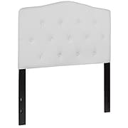 Flash Furniture HERCULES Series Twin Headboard Fabric, 39.25"W x 3"D x 43.75" - 56.25"H, White (HGHB1708TW)