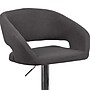 Flash Furniture Contemporary Fabric Adjustable Height Barstool with Back, Charcoal (CH122070BKFAB)~#|#~sp154587855_sc7