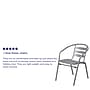 Flash Furniture Metal Restaurant Stack Chair with Aluminum Slats, Silver (TLH-017C-GG)~#|#~sp154587883_sc7