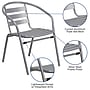 Flash Furniture Metal Restaurant Stack Chair with Aluminum Slats, Silver (TLH-017C-GG)~#|#~sp154587885_sc7