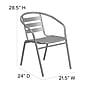 Flash Furniture Metal Restaurant Stack Chair with Aluminum Slats, Silver (TLH-017C-GG)~#|#~sp154587886_sc7